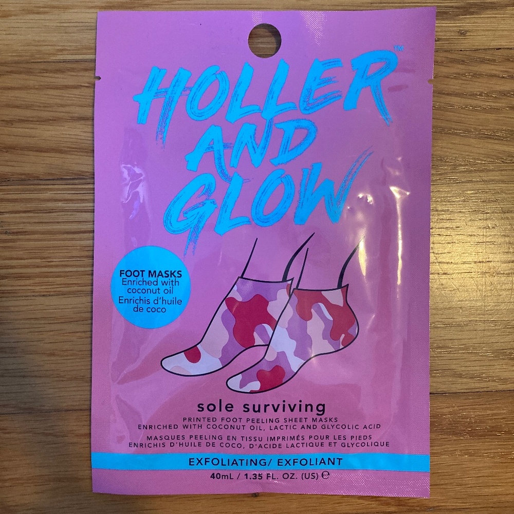 Holler and Glow "Sole Surviving" Coconut Oil Exfoliating Foot Mask